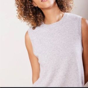 Ann Taylor Heathered Light Purple Sleeveless Shell